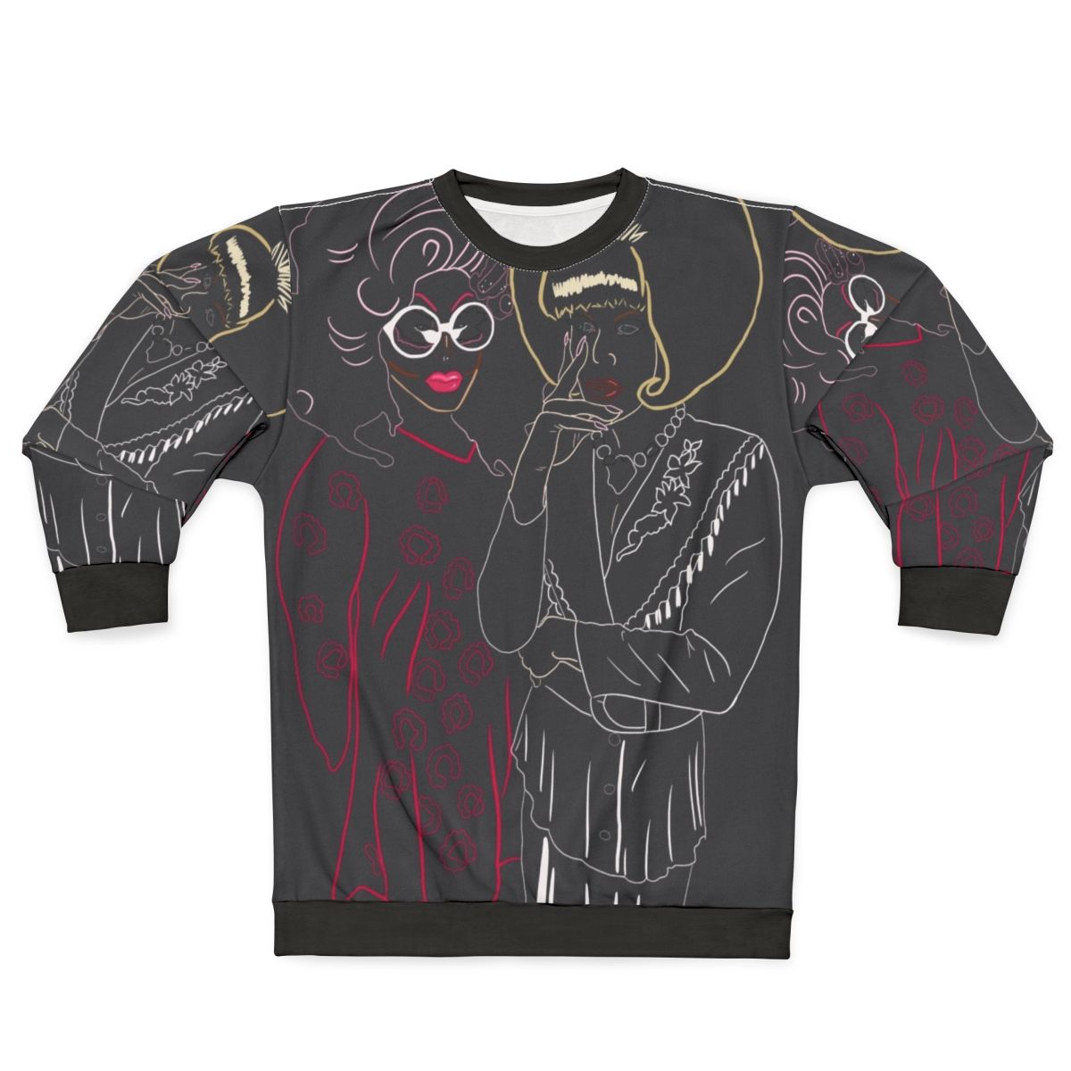 Trixie and Katya Drag Queen Inspired Sweatshirt featuring line art design