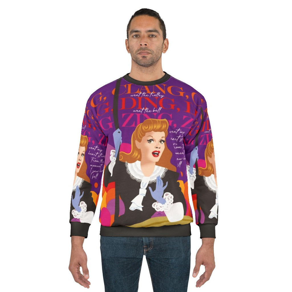 Trolley Sweatshirt featuring Alejandro Mogollo Abstract Art Design