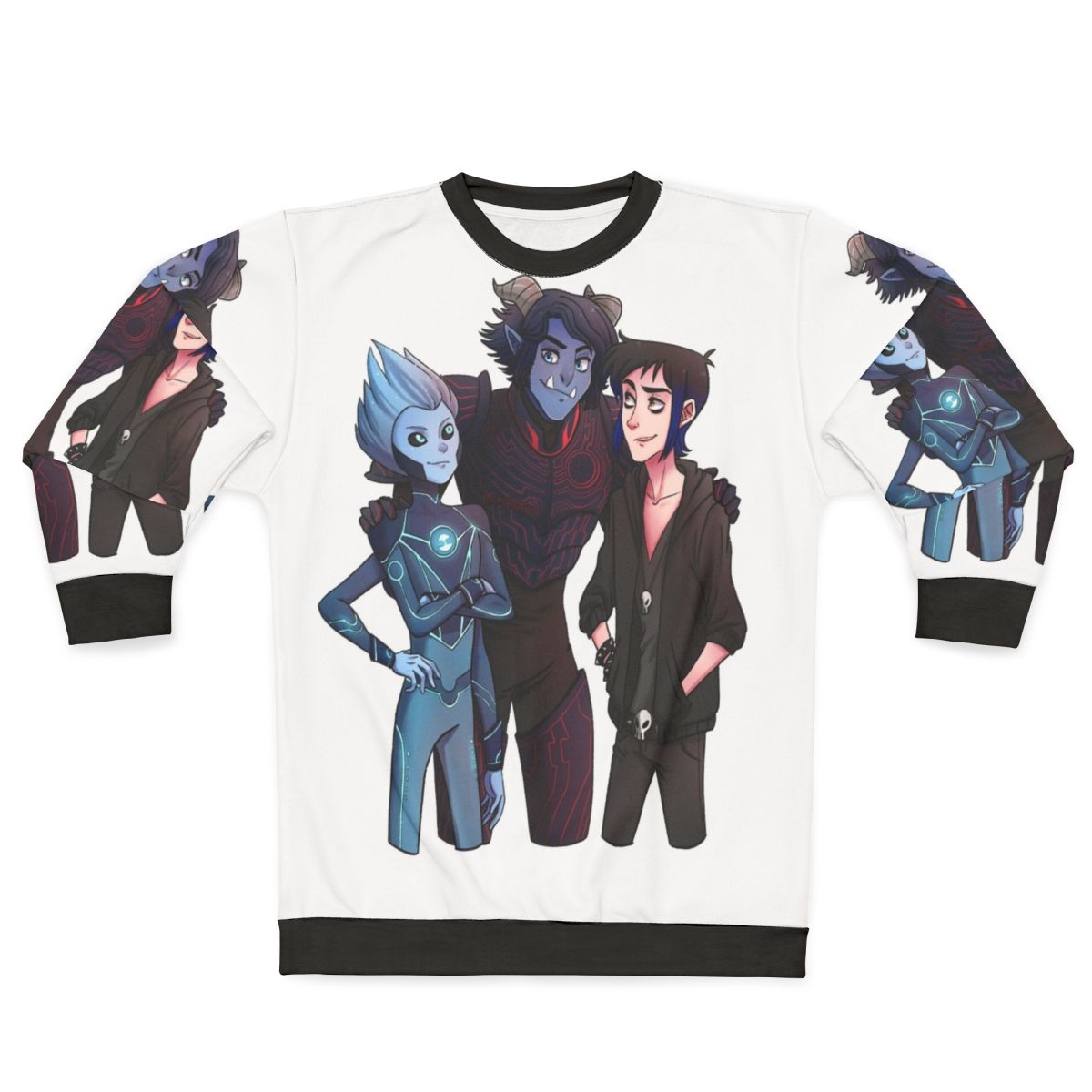 Trollhunters Sweatshirt with Jim Lake Jr. and Troll Superhero Design