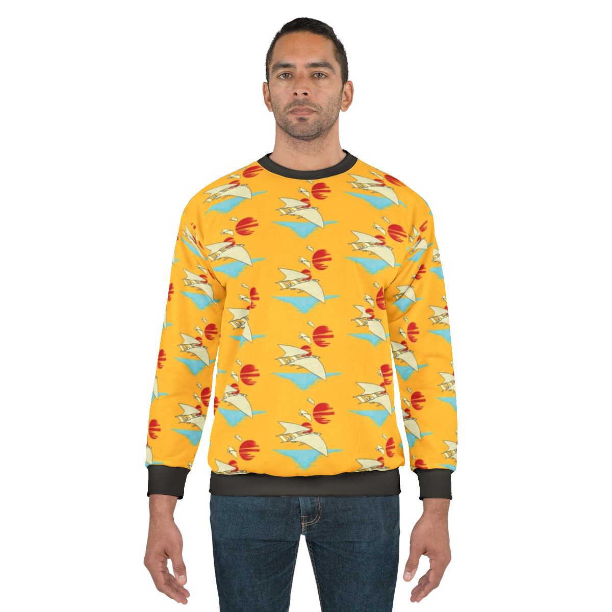 Tropical Sweatshirt with Lando Calrissian and Millennium Falcon Design