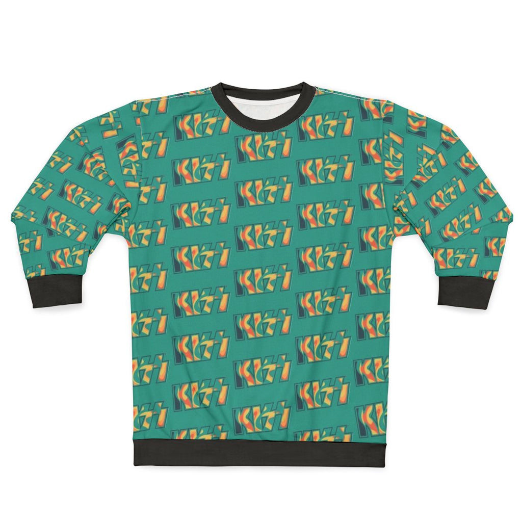 Kiss the Band Tropical Tie Dye Green Sweatshirt