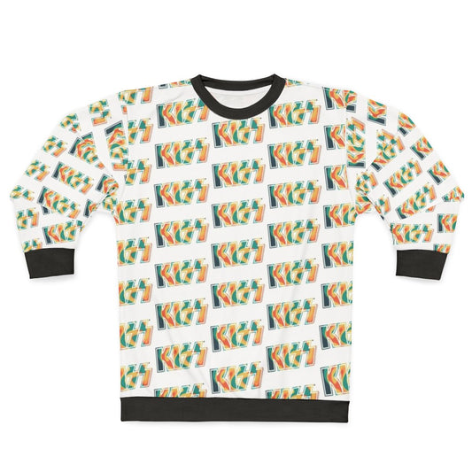 Tropical tie dye Kiss the Band logo sweatshirt