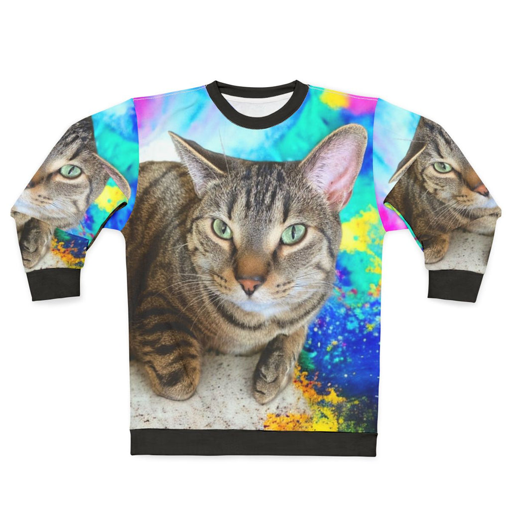 Psychedelic tie dye pattern sweatshirt