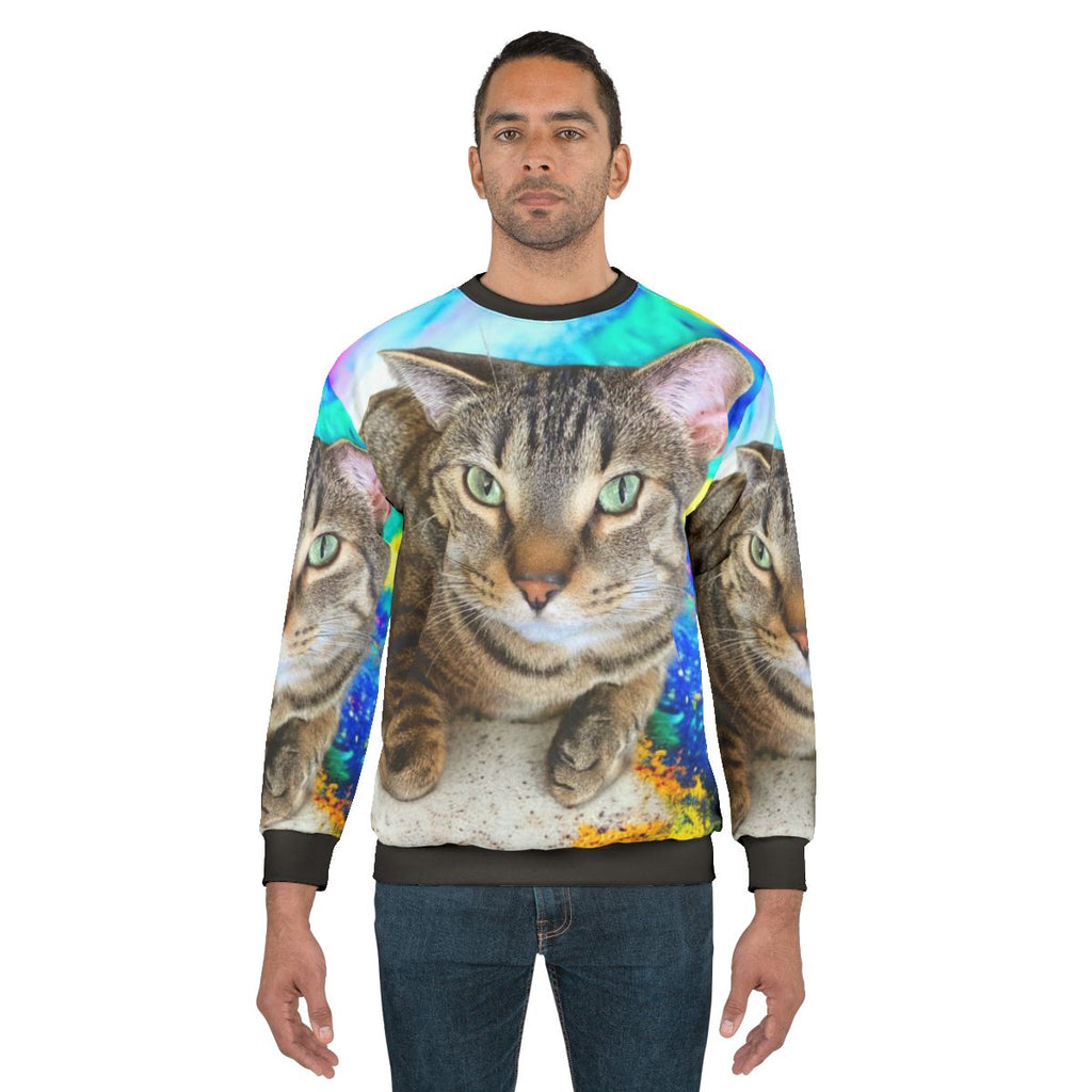 Psychedelic tie dye pattern sweatshirt