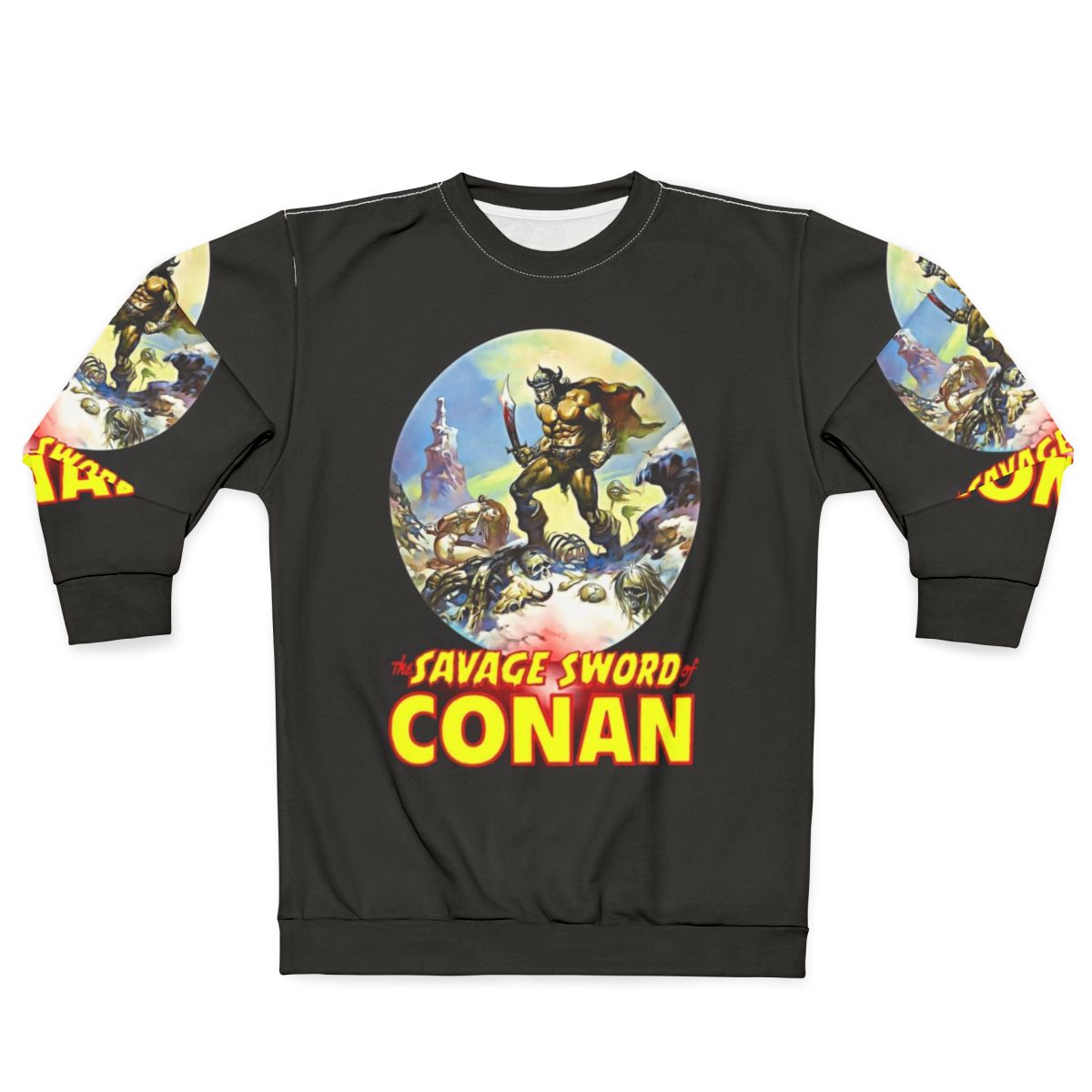 Conan the Barbarian Sweatshirt with Sword and Sorcery Graphics