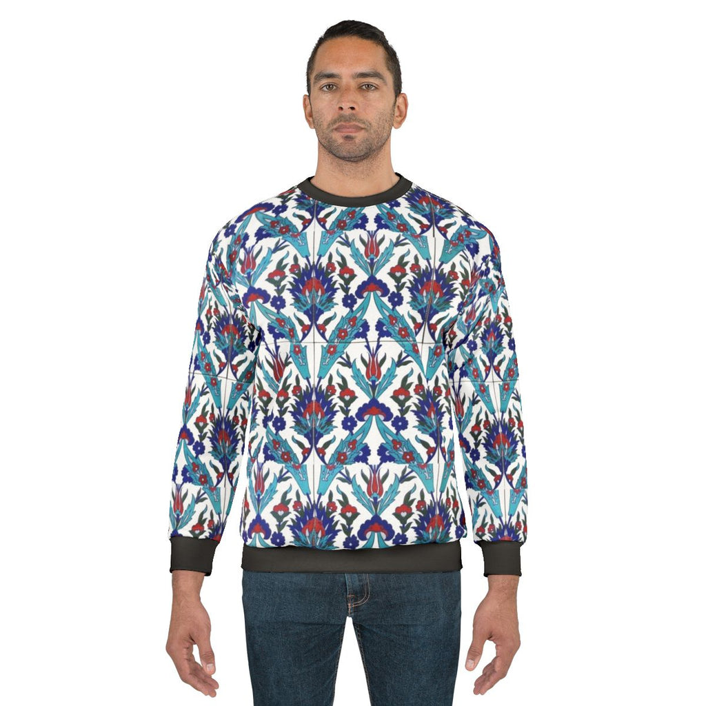 Turkish Iznik Floral Pattern Sweatshirt