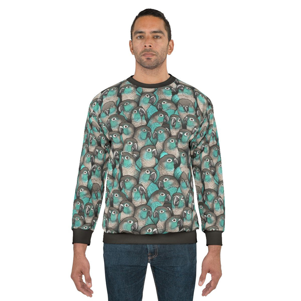 Turquoise green cheeked conure sweatshirt