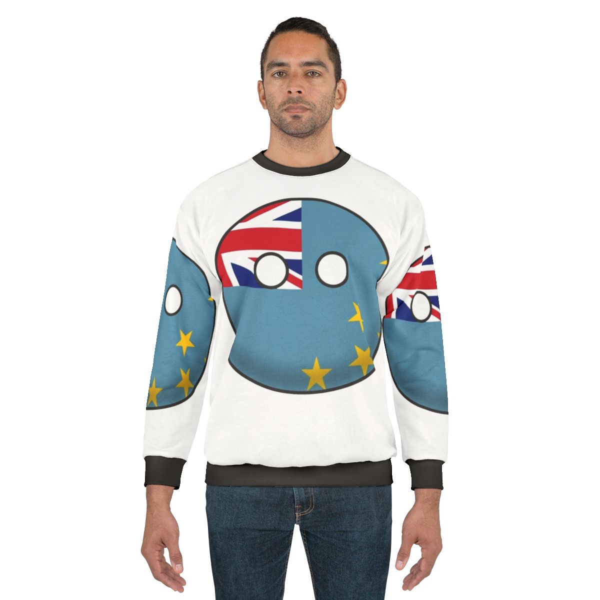 Tuvalu Countryball Sweatshirt with National Flag Design