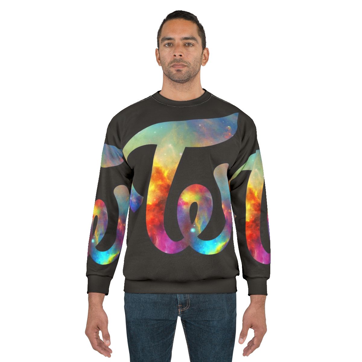 Twice Nebula Sweatshirt, featuring a cosmic nebula design