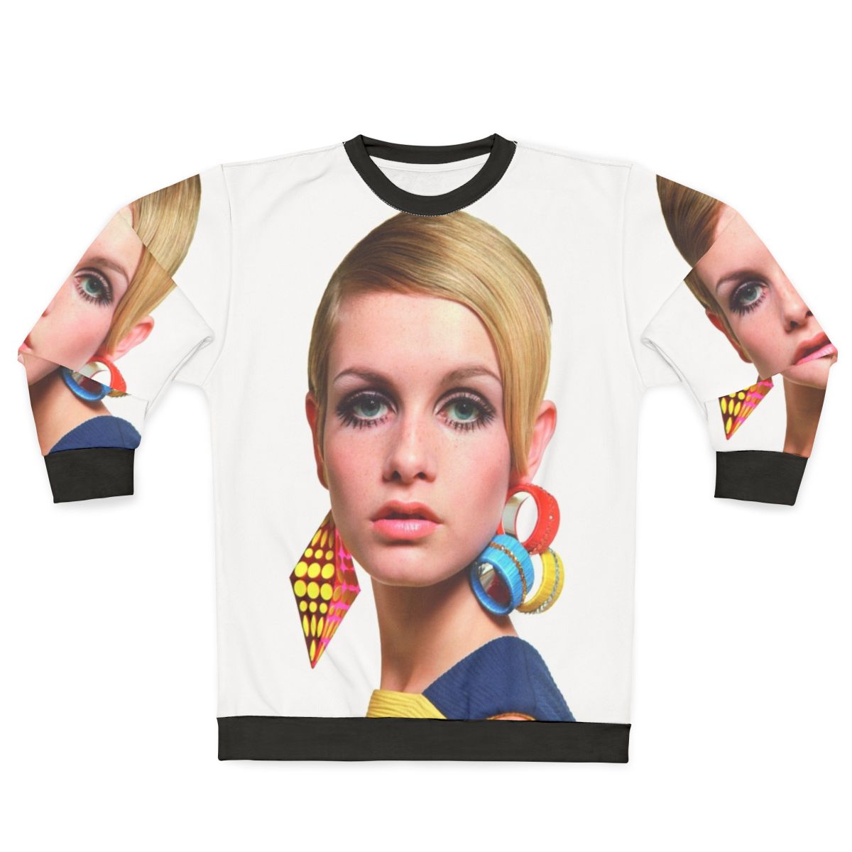 Twiggy Supermodel Sweatshirt in Vintage 60s Style