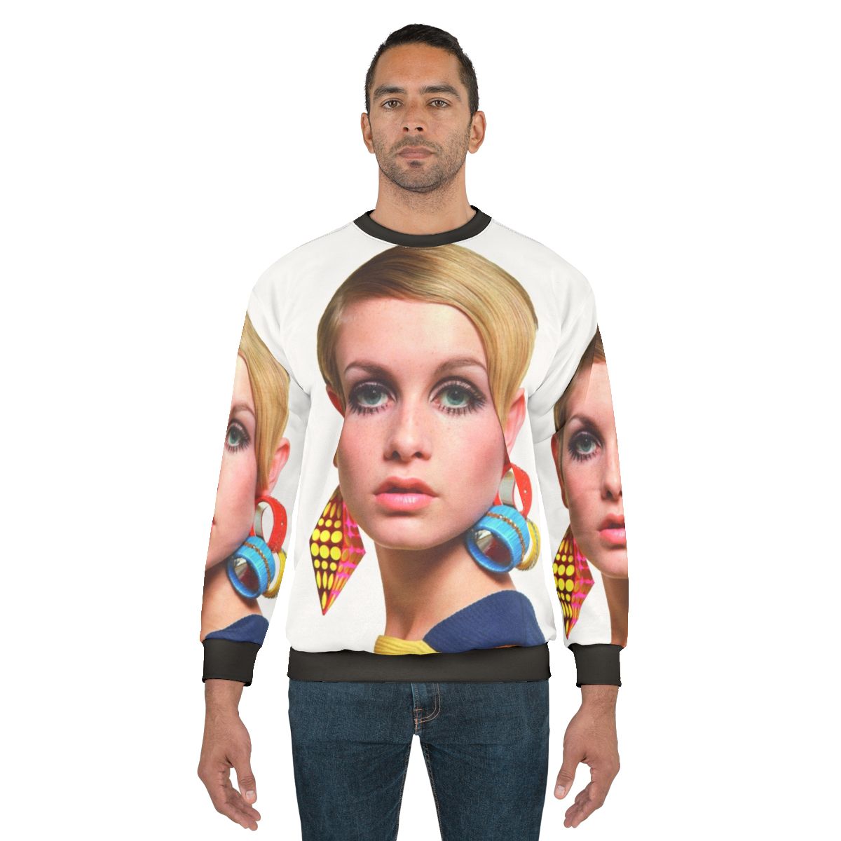 Twiggy Supermodel Sweatshirt in Vintage 60s Style