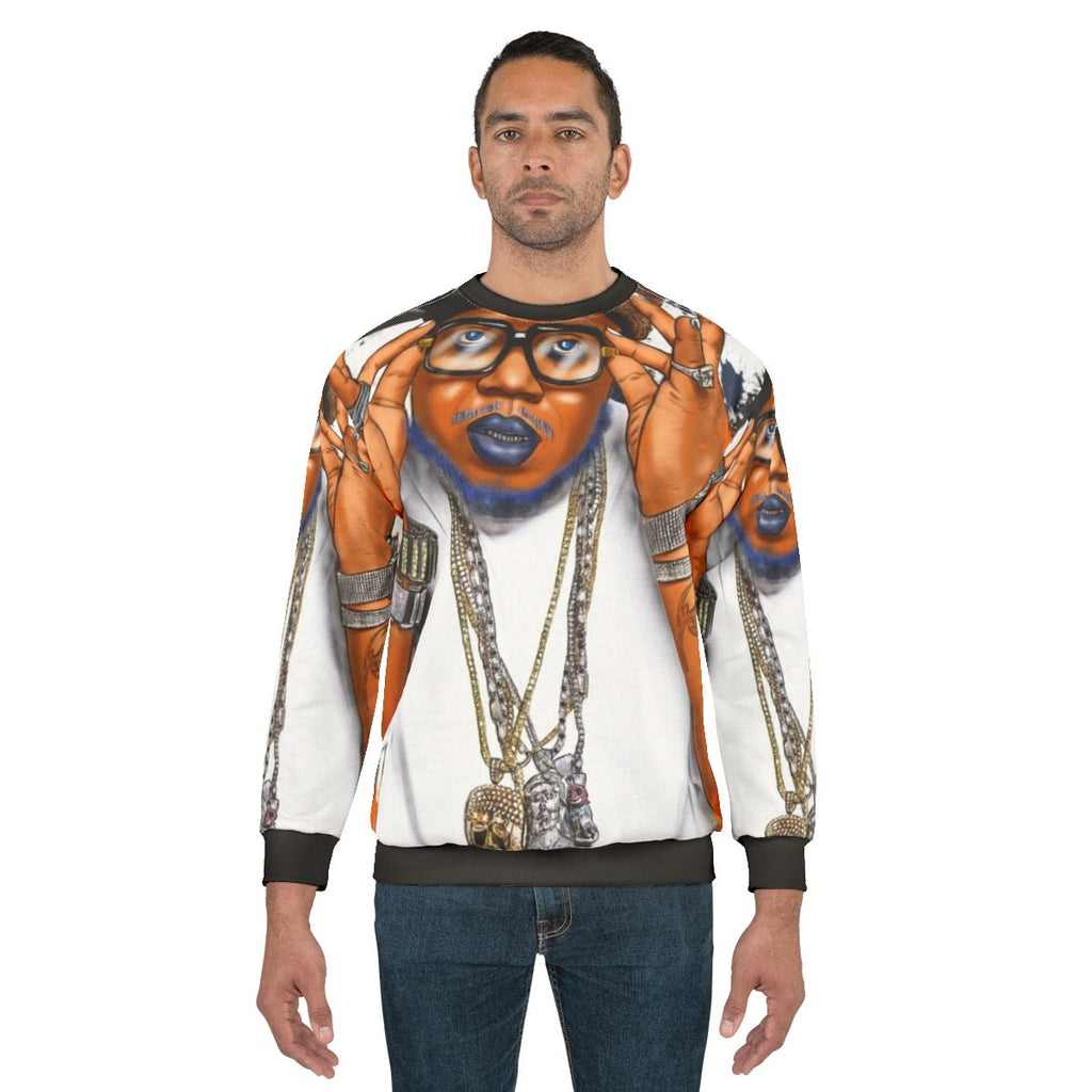 Twista Flossin' Sweatshirt with Rap, Hip Hop, and Colorful Artistry