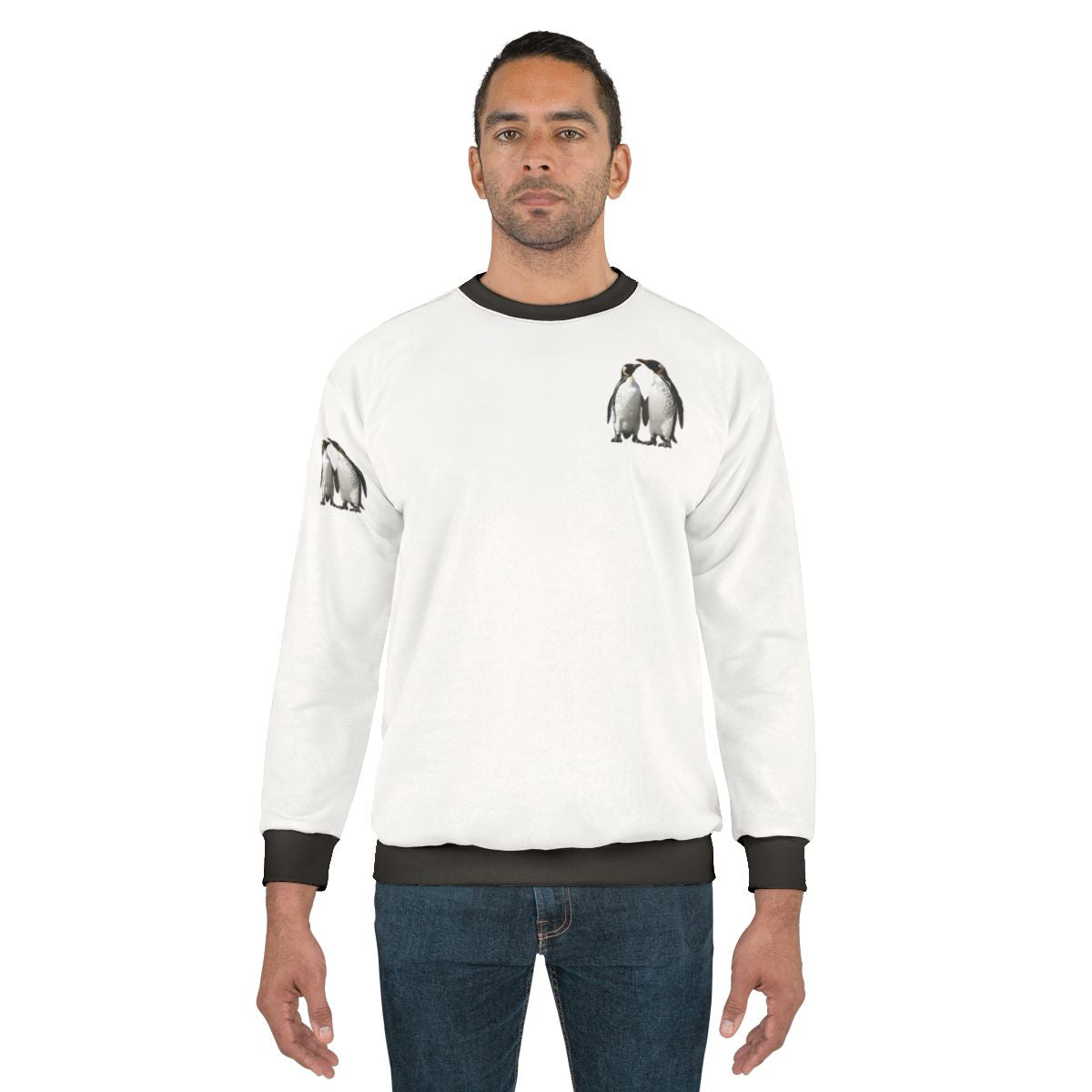 Penguin Sweatshirt with Cute Black and White Animal Design