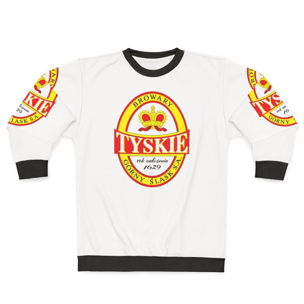 Tyskie Polish Beer Sweatshirt with Coat of Arms and Eagle