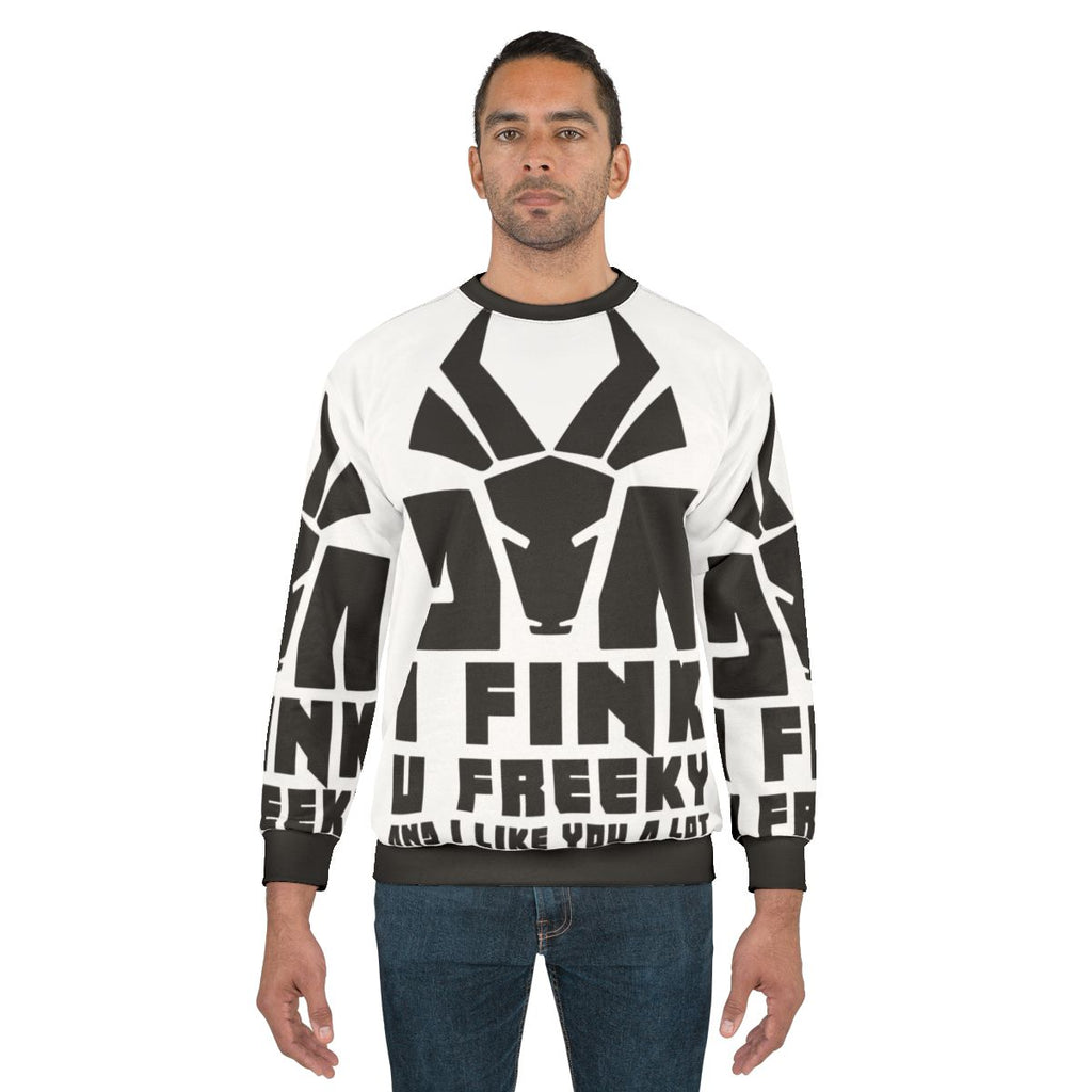 Black urban streetwear sweatshirt with south african hip-hop inspired design