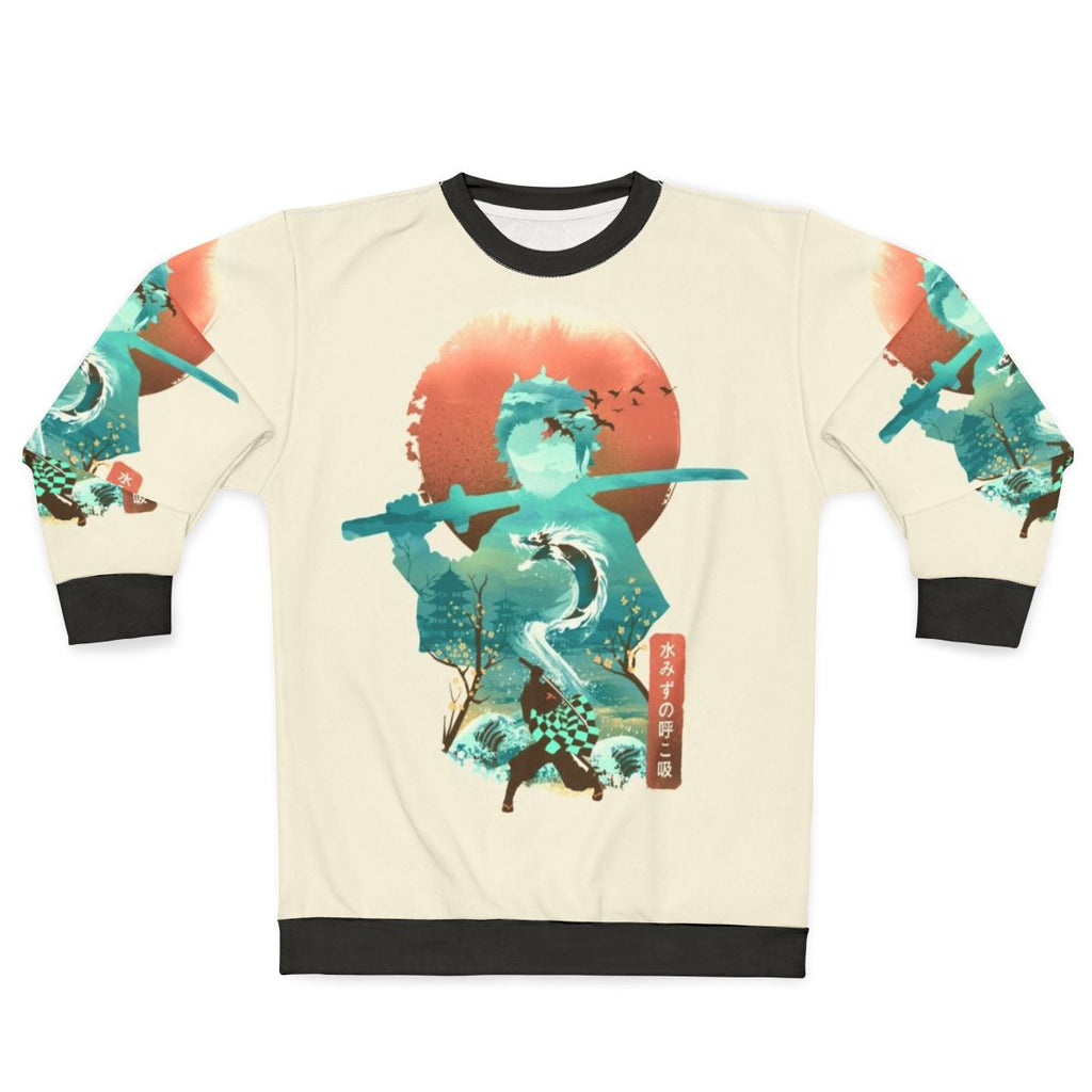 Ukiyo-E Inspired Vintage Japanese Water Art Sweatshirt