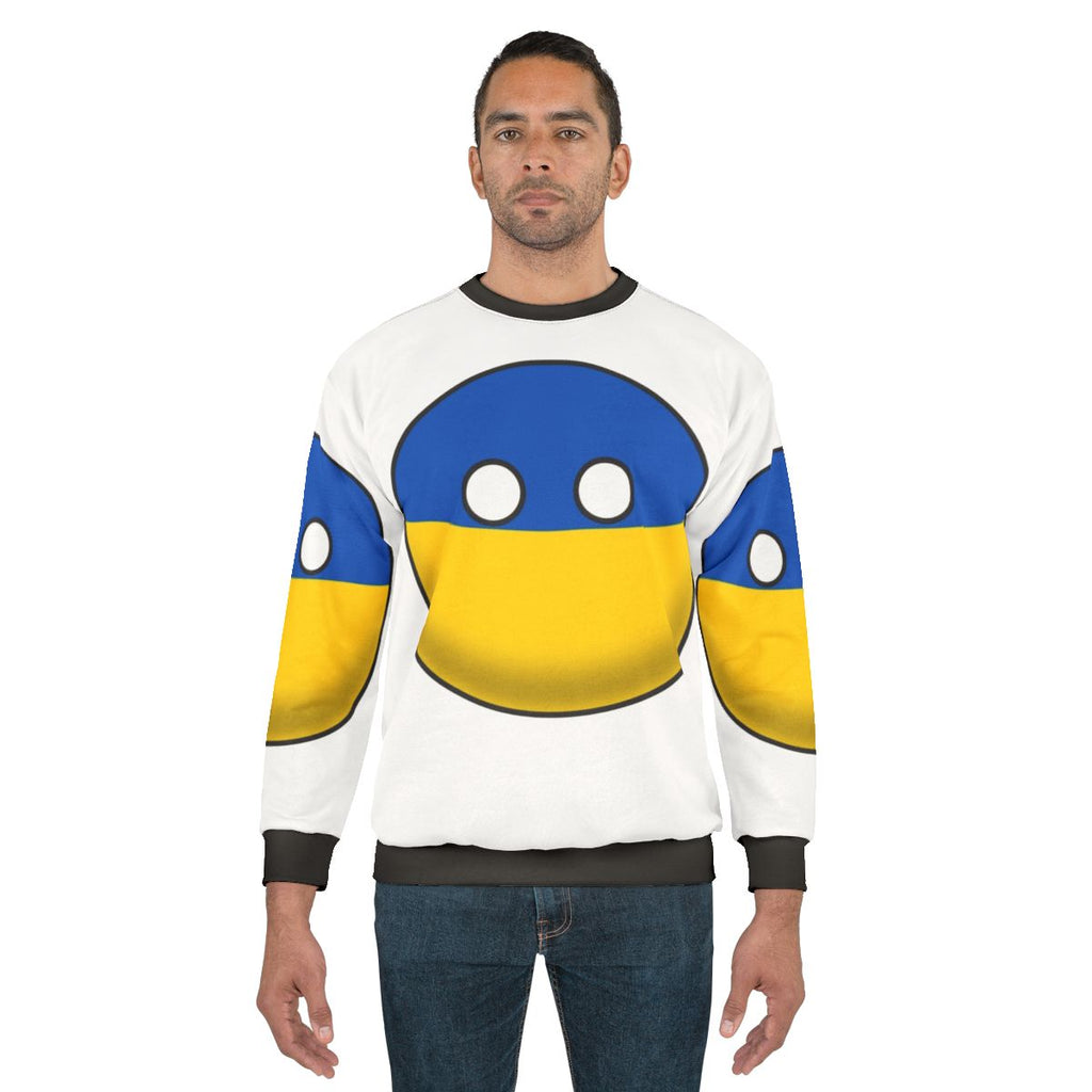 Ukrainian Countryball Design Sweatshirt