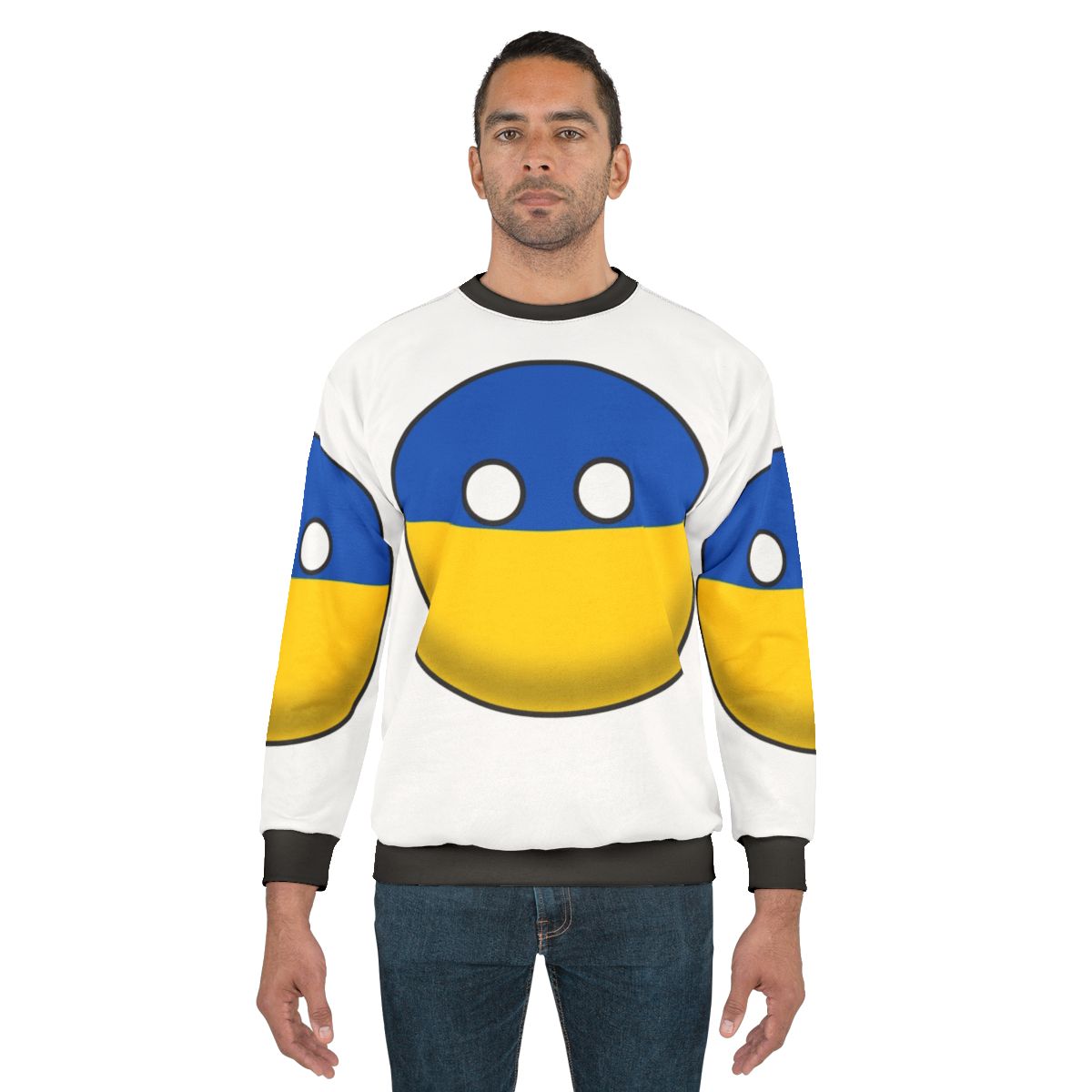 Ukrainian Countryball Design Sweatshirt