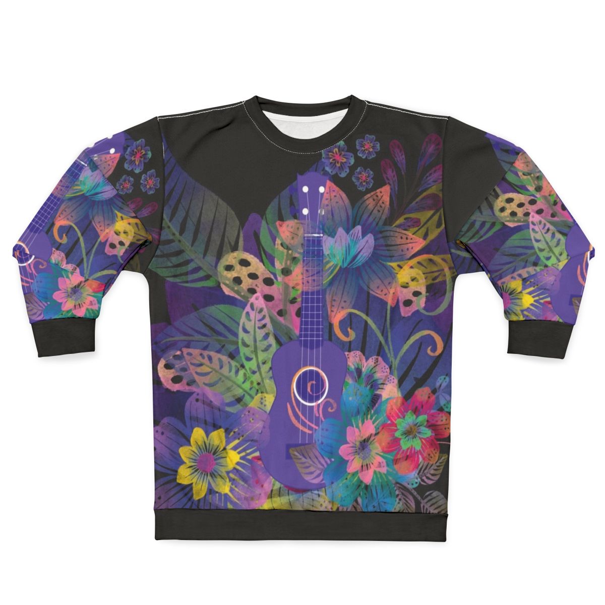 Ukulele Composition Floral Sweatshirt