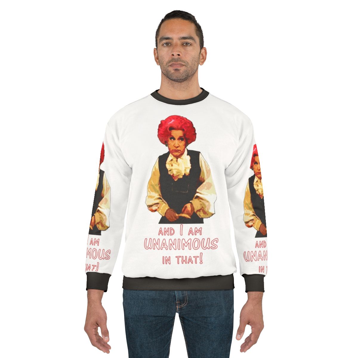 Unanimous gay interest sweatshirt with Are You Being Served inspired design