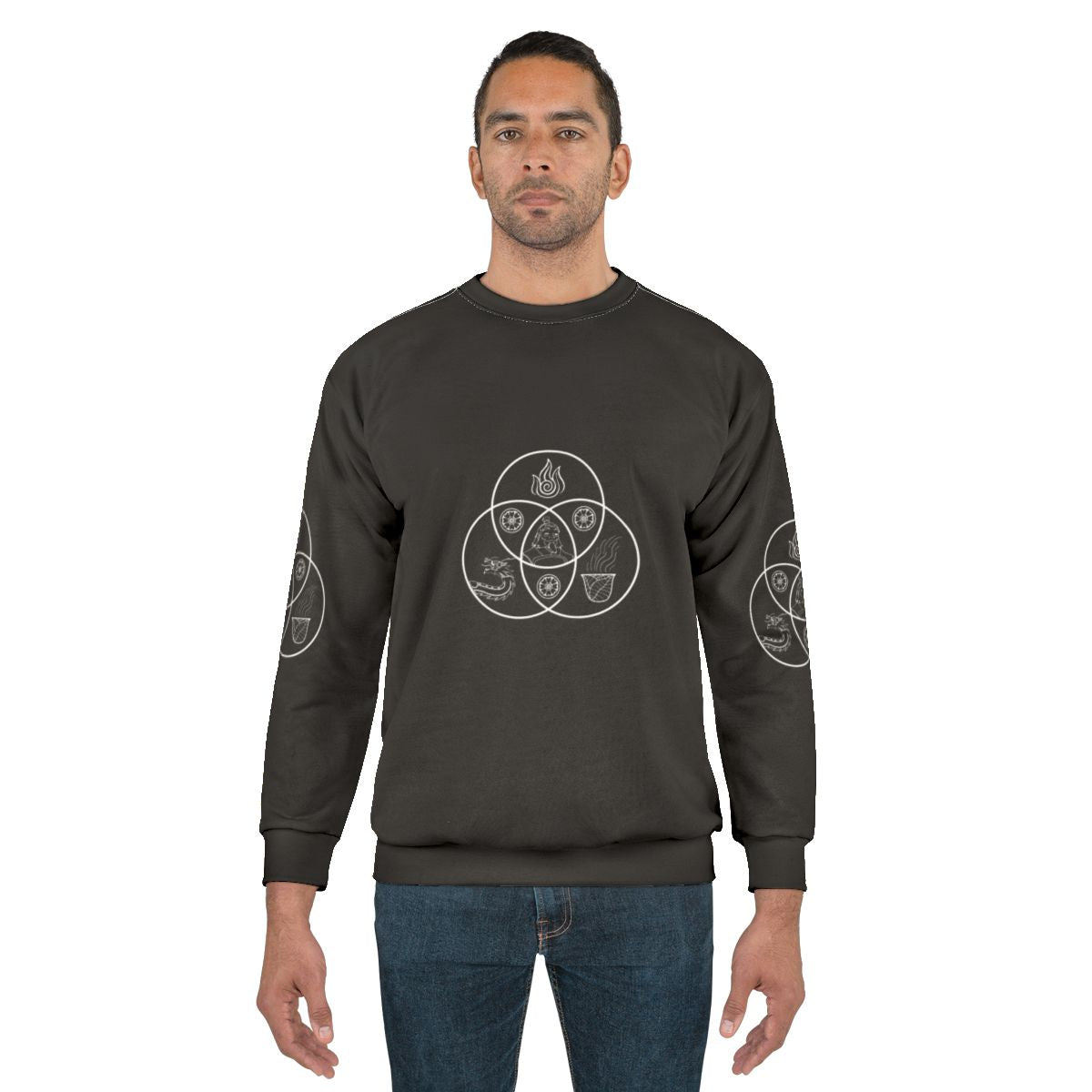 Uncle Iroh Sweatshirt featuring iconic elements from Avatar: The Last Airbender