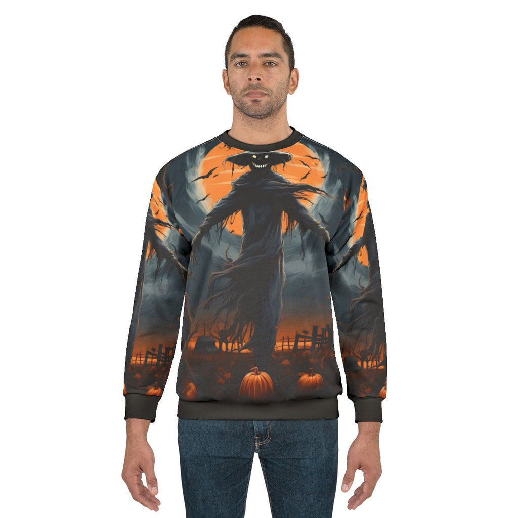 Under the Halloween Moon Scarecrow Sweatshirt