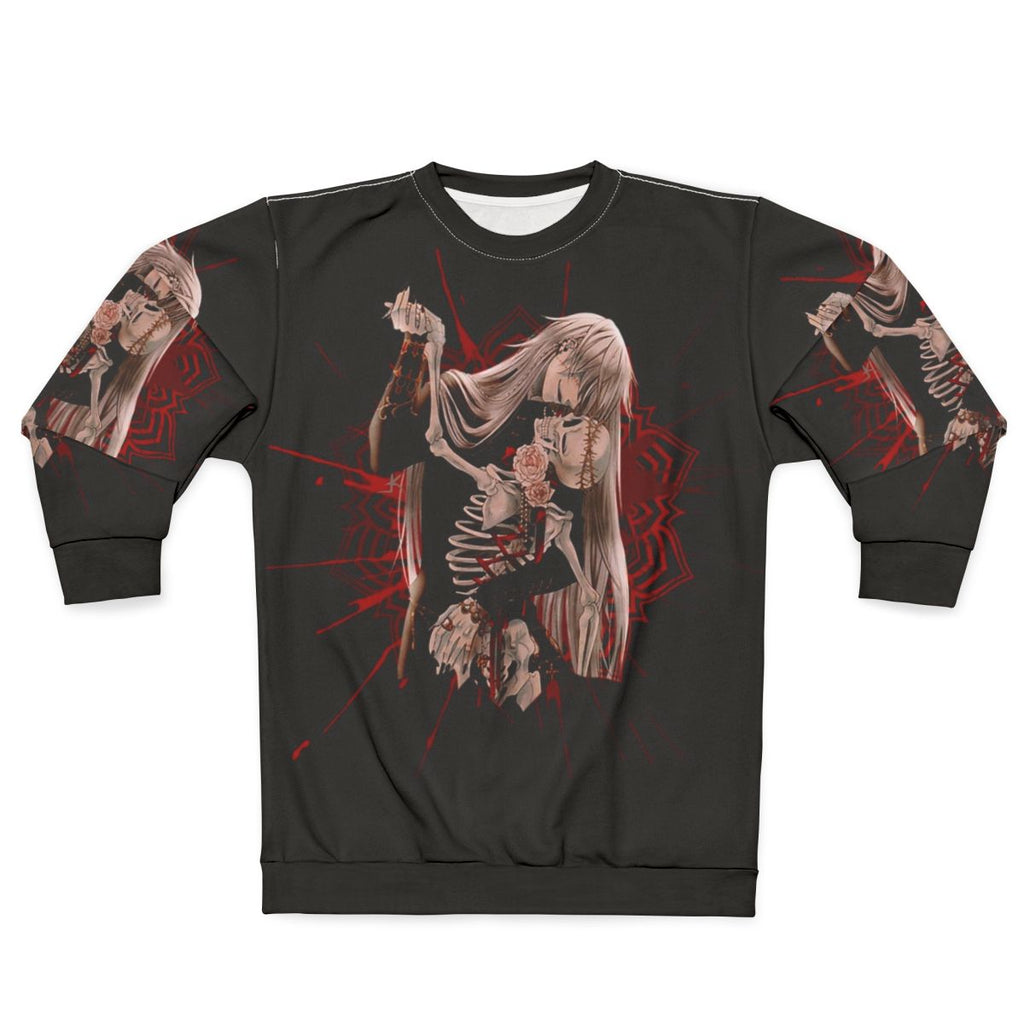 Undertaker Black Butler Anime Sweatshirt with Sebastian Michaelis and Ciel Phantomhive Silhouette