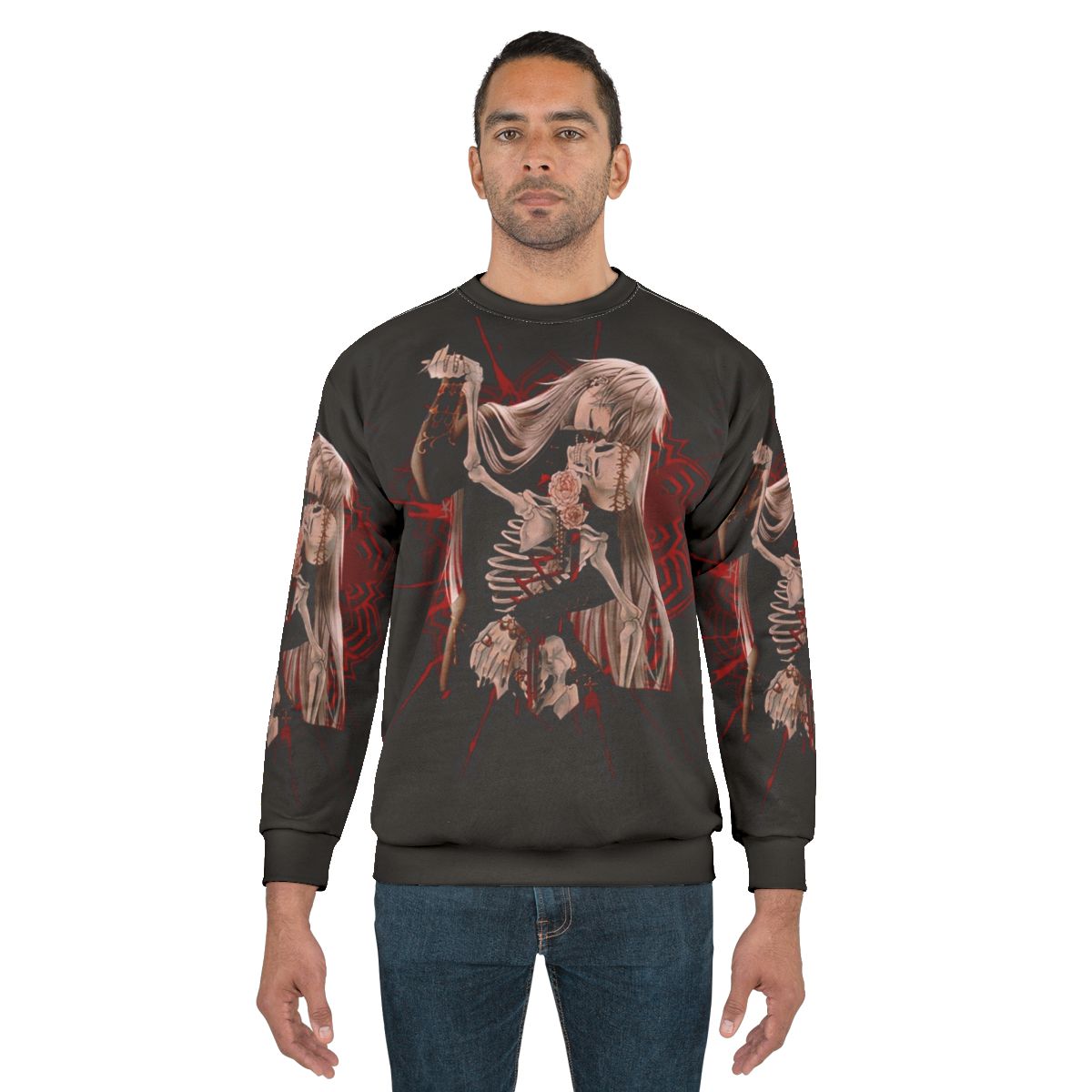 Undertaker Black Butler Anime Sweatshirt with Sebastian Michaelis and Ciel Phantomhive Silhouette