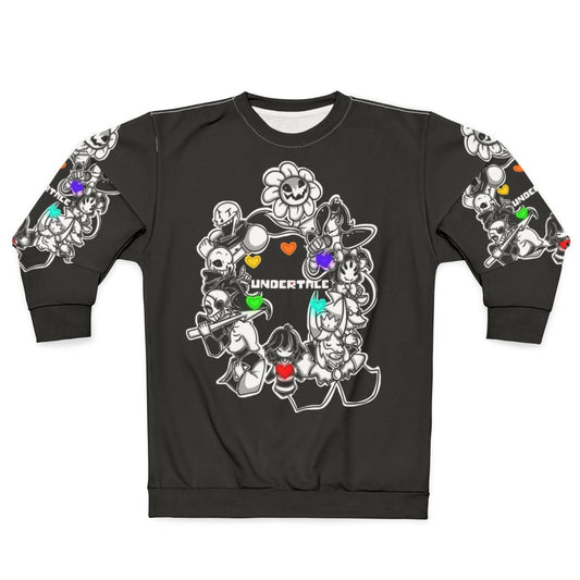 Undertale minimalist sweatshirt featuring characters from the popular indie RPG game
