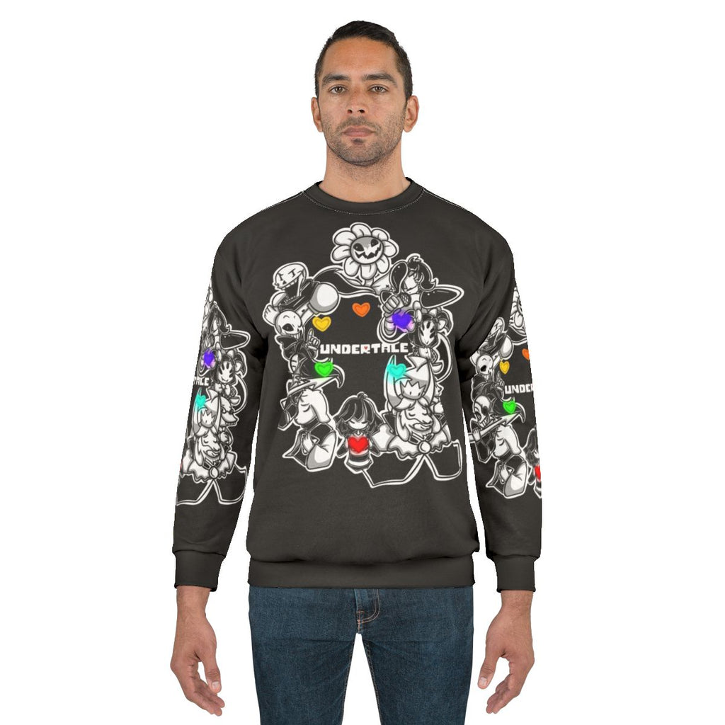 Undertale minimalist sweatshirt featuring characters from the popular indie RPG game