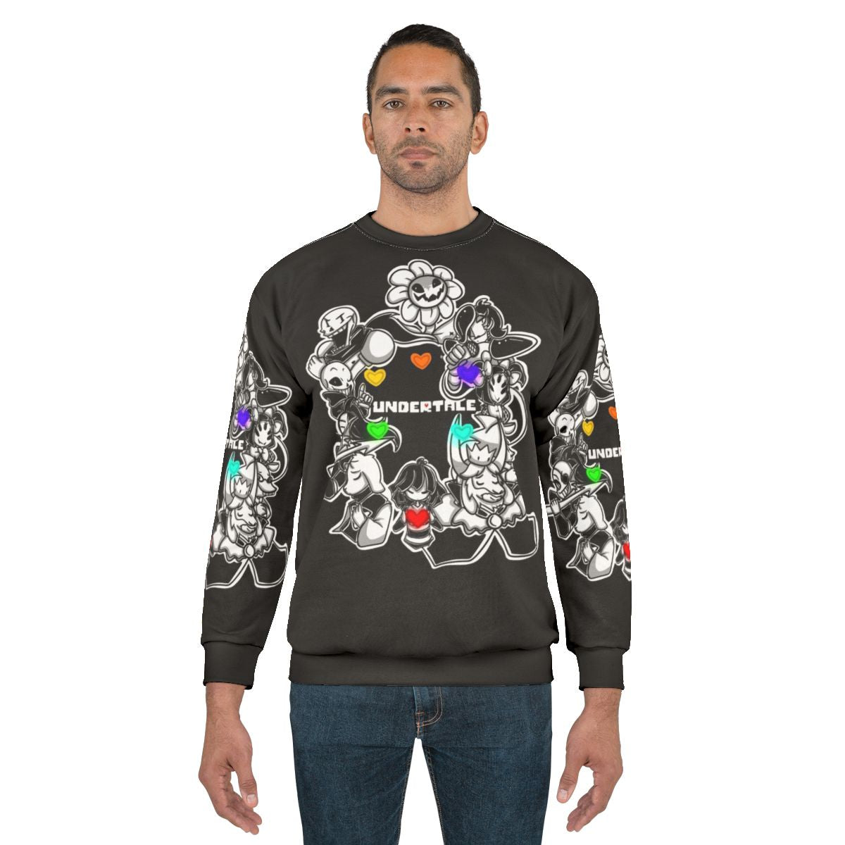 Undertale minimalist sweatshirt featuring characters from the popular indie RPG game