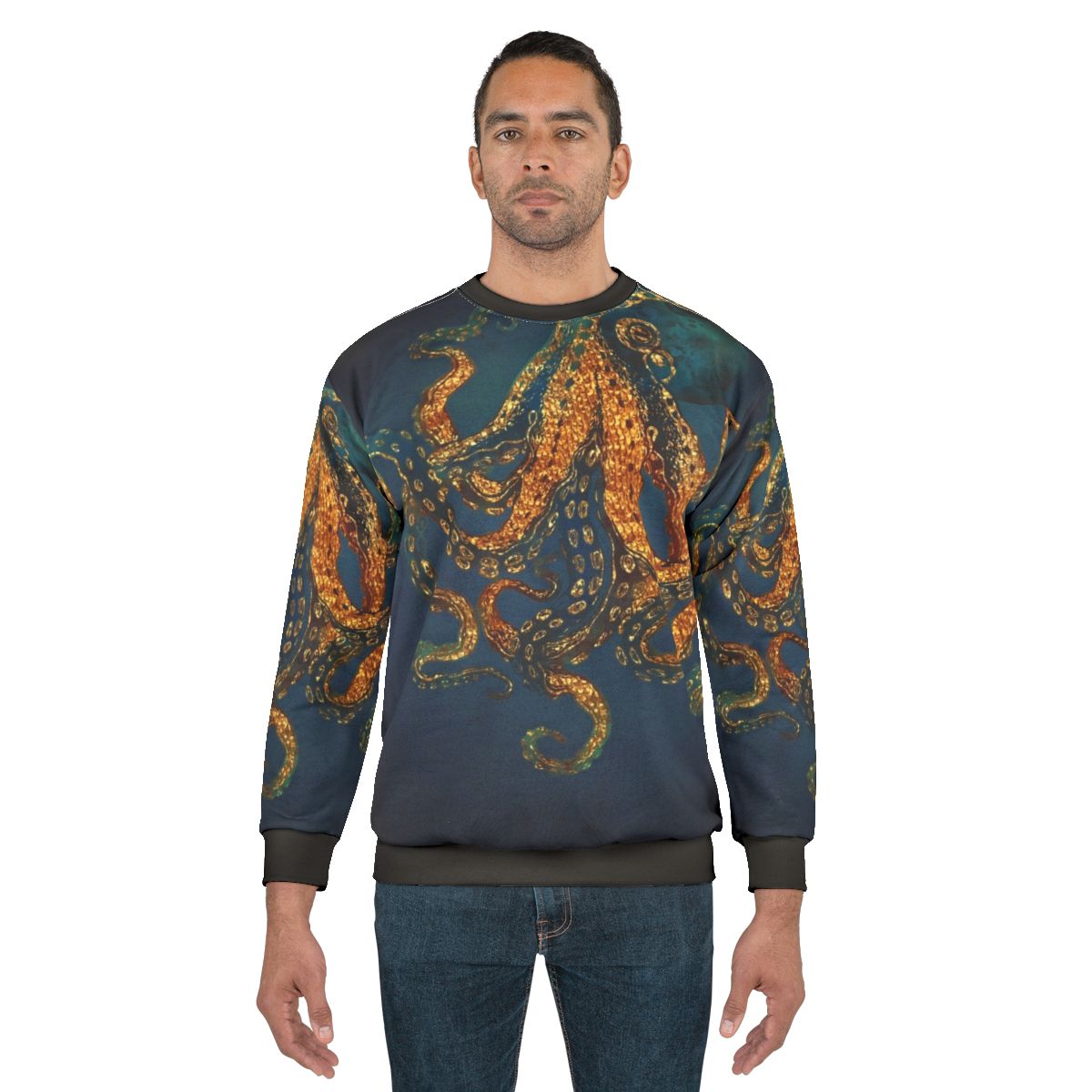 Underwater Dream Sweatshirt featuring a contemporary, abstract water and octopus design