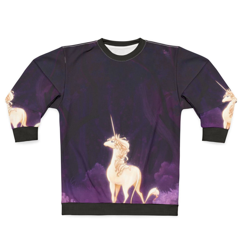Unicorn in a lilac forest fantasy sweatshirt