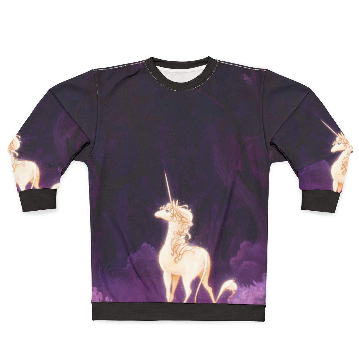 Unicorn in a lilac forest fantasy sweatshirt