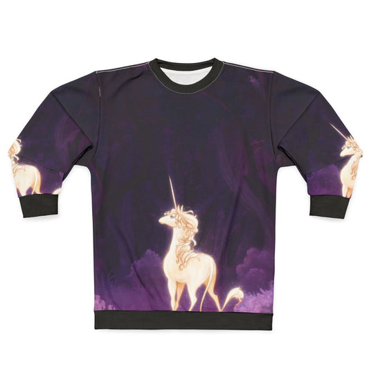 Unicorn in a lilac forest fantasy sweatshirt