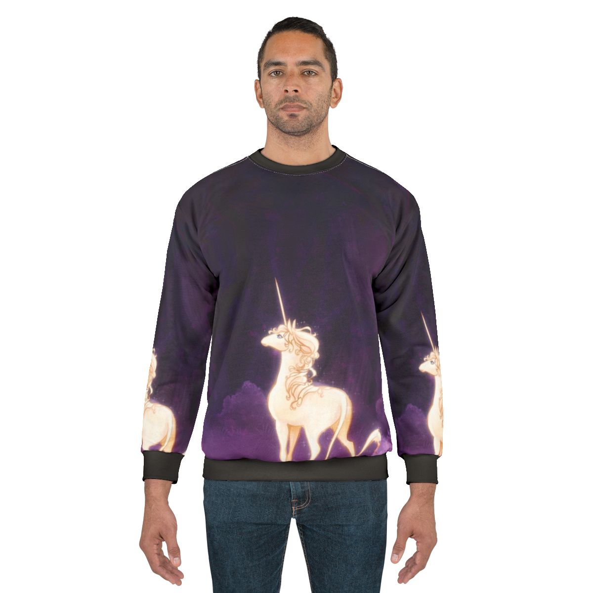 Unicorn in a lilac forest fantasy sweatshirt