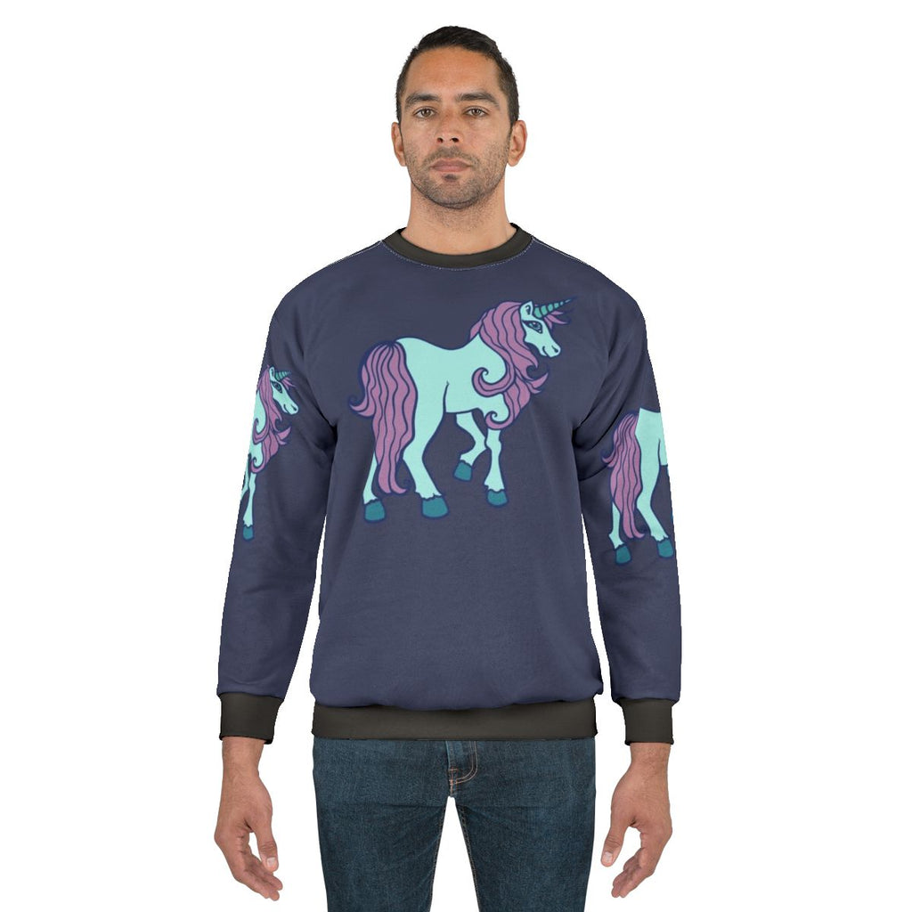 Adorable pink unicorn sweatshirt with cute unicorn design