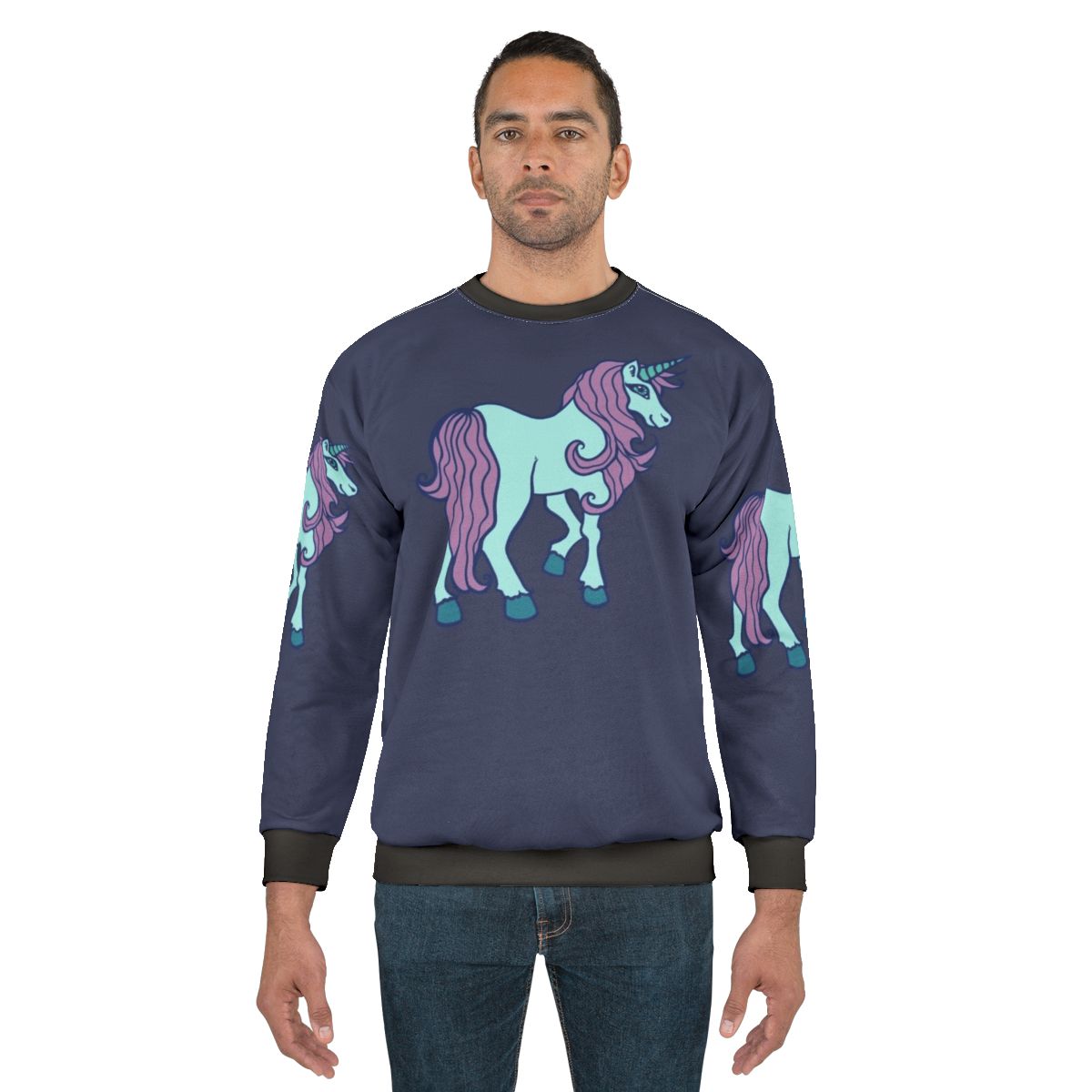 Adorable pink unicorn sweatshirt with cute unicorn design