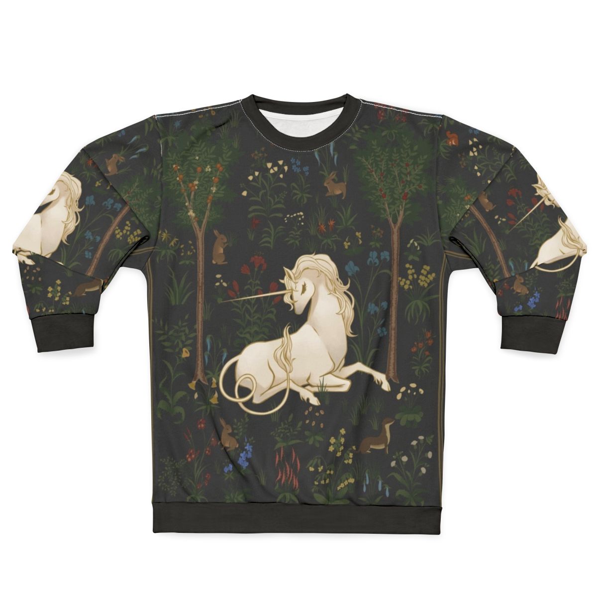 Unicorn in a fantasy woodland scene