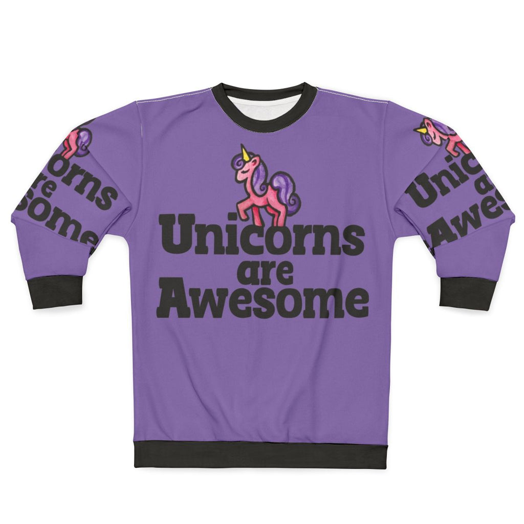 Unicorns Are Awesome Pink Sweatshirt