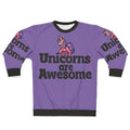 Unicorns Are Awesome Pink Sweatshirt