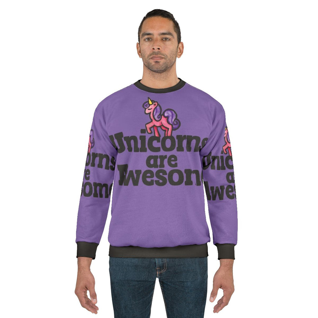 Unicorns Are Awesome Pink Sweatshirt