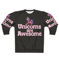 Adorable pink unicorn sweatshirt for unicorn lovers