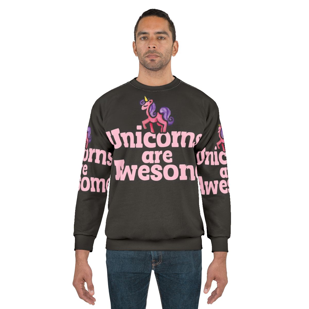 Adorable pink unicorn sweatshirt for unicorn lovers