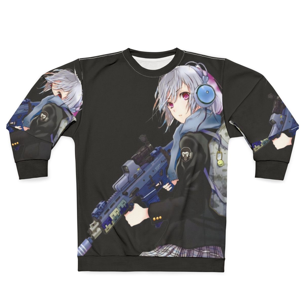 Unisex Kawaii Anime Girl With Gun Sweatshirt