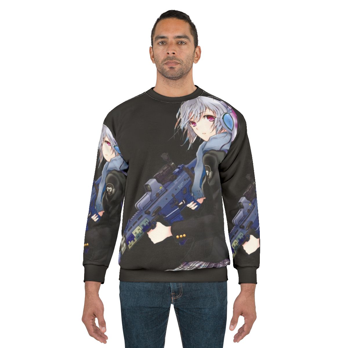 Unisex Kawaii Anime Girl With Gun Sweatshirt