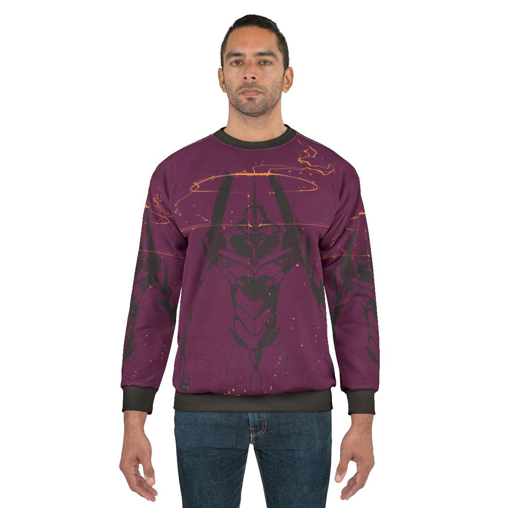 Evangelion Unit 01 Sweatshirt featuring the iconic mech design from Neon Genesis Evangelion