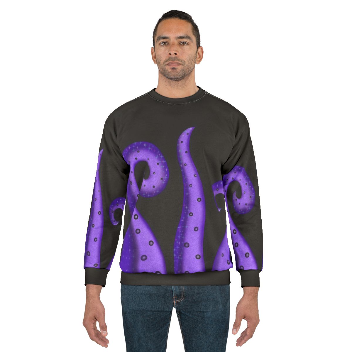 Galaxy sea witch Ursula sweatshirt with tentacles and stars