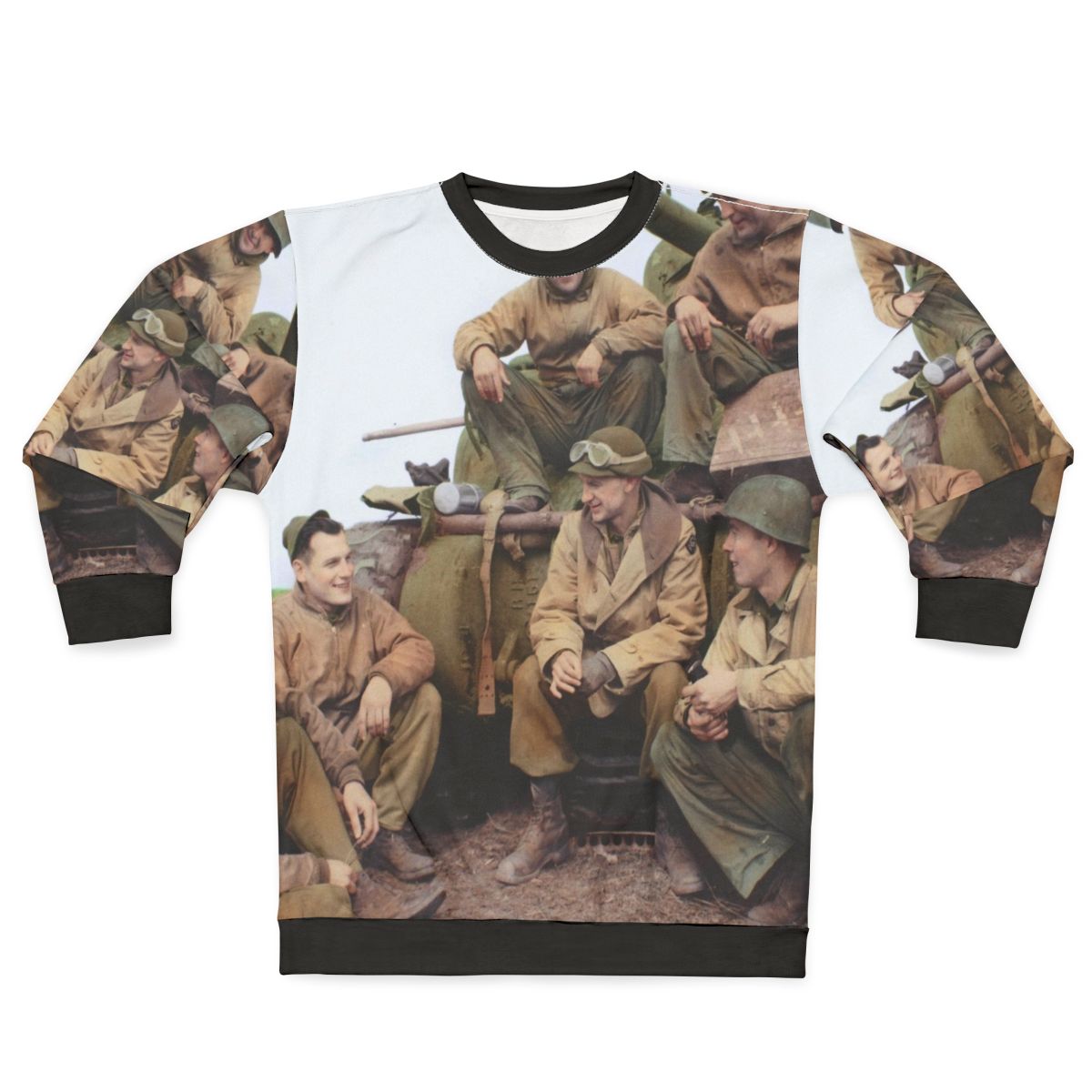US Army Tank Crew with Ernie Pyle WWII Sweatshirt
