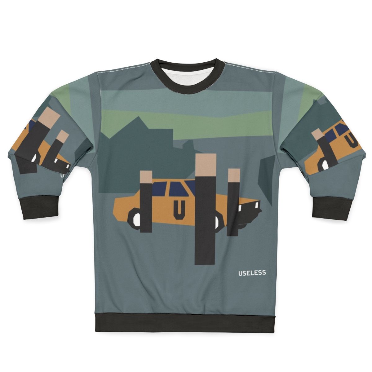 Useless Depeche Mode Inspired Minimalistic Black Sweatshirt